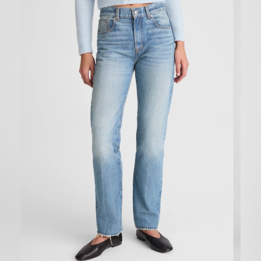 Alexa Chung for Madewell Franny Straight Jean in Oakwick Wash Size 27